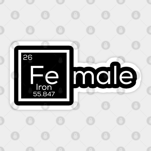 Female iron symbol Sticker by afmr.2007@gmail.com